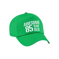 Bellatio Awesome 85 year old verjaardag pet / cap groen voor dames