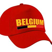Bellatio Belgium supporter pet / cap Belgie rood kids - Verkleedhoofddeksels