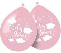 Folat Rosa Baby Shower Girl Ballons 30cm - 8 Stück