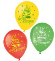 Amscan ballonnen Happy Birthday 22,8 cm latex 6 stuks