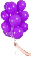 Folat ballonnen met lint 23 cm latex paars 30 stuks