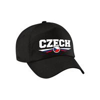 Bellatio Tsjechie / Czech landen pet / baseball cap zwart kinderen - Verkleedhoofddeksels
