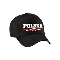 Bellatio Polen / Polska landen pet / baseball cap zwart kinderen - Verkleedhoofddeksels