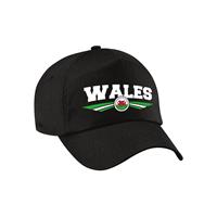 Bellatio Wales landen pet / baseball cap zwart kinderen - Verkleedhoofddeksels