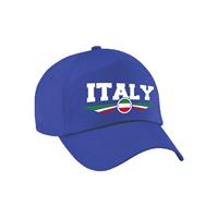 Bellatio Italie / Italy landen pet / baseball cap blauw kinderen - Verkleedhoofddeksels