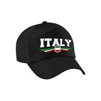 Bellatio Italie / Italy landen pet / baseball cap zwart kinderen - Verkleedhoofddeksels