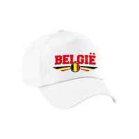 Bellatio Belgie landen pet wit / baseball cap kinderen - Verkleedhoofddeksels