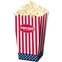 40x stuks Popcorn bakjes USA 16 cm - Wegwerpbakjes
