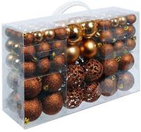 Christmas Gifts kerstballen 4 6 cm kunststof brons 100 stuks
