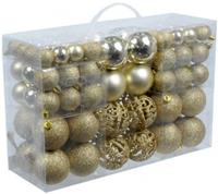 Christmas Gifts kerstballen 4 6 cm kunststof goud 100 stuks