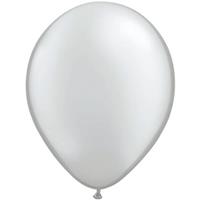 Shoppartners 50x stuks Metallic zilveren ballonnen - Ballonnen