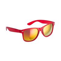 Hippe zonnebril rood met spiegelglazen - Verkleedbrillen