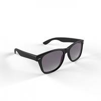 Hippe zonnebril met zwart montuur - Verkleedbrillen