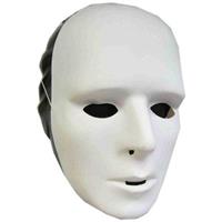 Set van 4x stuks witte grimeer maskers van plastic - Verkleedmaskers