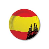 Spanje thema wegwerp bordjes 20x stuks - Feestbordjes