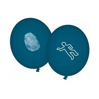 Detective politie thema ballonnen 16x stuks - Ballonnen