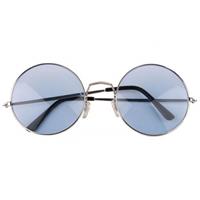 Hippie / Flower power bril blauw - Verkleedbrillen