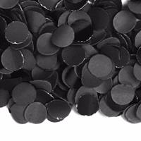 3x zakjes van 100 gram party confetti kleur zwart - Confetti