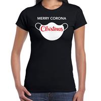 Bellatio Merry corona Christmas fout Kerstshirt / outfit zwart voor dames