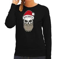 Bellatio Bad Santa foute Kerstsweater / outfit zwart voor dames