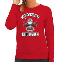Bellatio Foute Kerstsweater / outfit Santas angels Northpole rood voor dames