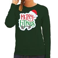 Bellatio Merry fitmas Kerstsweater / outfit groen voor dames