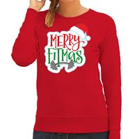 Bellatio Merry fitmas Kerstsweater / outfit rood voor dames