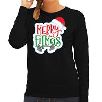 Bellatio Merry fitmas Kerstsweater / outfit zwart voor dames