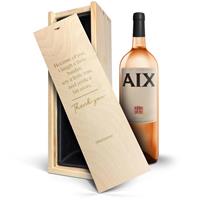 YourSurprise Wijn in gegraveerde kist - AIX rosé (Magnum)