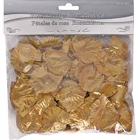 Folat luxe rozenblaadjes 5 cm polyester goud 144 stuks