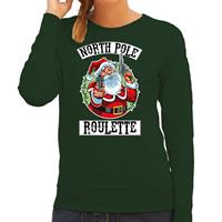 Bellatio Foute Kerstsweater / outfit Northpole roulette groen voor dames