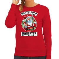 Bellatio Foute Kerstsweater / outfit Northpole roulette rood voor dames