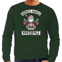 Bellatio Foute Kerstsweater / outfit Santas angels Northpole groen voor heren