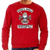 Bellatio Foute Kerstsweater / outfit Santas angels Northpole rood voor heren