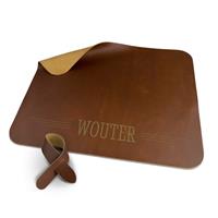 YourSurprise Tischset Leder - Braun - mit Verschluss