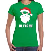 Bellatio Devil Santa Kerstshirt / Kerst outfit Hi its me groen voor dames