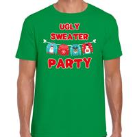Bellatio Ugly sweater party Kerstshirt / outfit groen voor heren