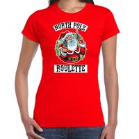 Bellatio Fout Kerstshirt / outfit Northpole roulette rood voor dames