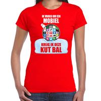 Bellatio Kut Kerstbal shirt / Kerst outfit Ik vroeg om een mobiel krijg ik deze kut bal rood voor dames