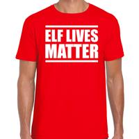 Bellatio Elf lives matter Kerst t-shirt / Kerst outfit rood voor heren