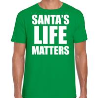 Bellatio Santas life matters Kerst t-shirt / Kerst outfit groen voor heren