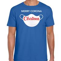 Bellatio Merry corona Christmas fout Kerstshirt / outfit blauw voor heren
