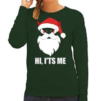 Bellatio Devil Santa Kerst sweater / Kerst outfit Hi its me groen voor dames