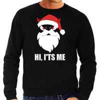 Bellatio Devil Santa Kerst sweater / Kerst outfit Hi its me zwart voor heren