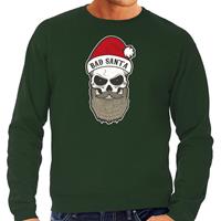 Bellatio Bad Santa foute Kerstsweater / outfit groen voor heren