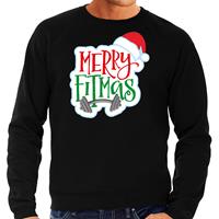 Bellatio Merry fitmas Kerstsweater / outfit zwart voor heren