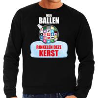 Bellatio Rinkelende Kerstbal sweater / Kerst outfit Mijn ballen rinkelen deze Kerst zwart voor heren