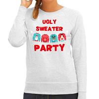 Bellatio Ugly sweater party Kerstsweater / outfit grijs voor dames
