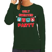Bellatio Ugly sweater party Kerstsweater / outfit groen voor dames