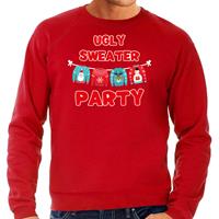 Bellatio Ugly sweater party Kerstsweater / outfit rood voor heren